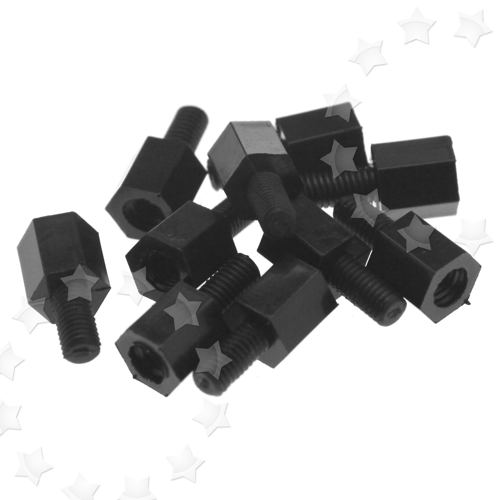 160PCS MF Black Nylon Hex Screw Spacers Nut M3 Standoff Kits Set eBay