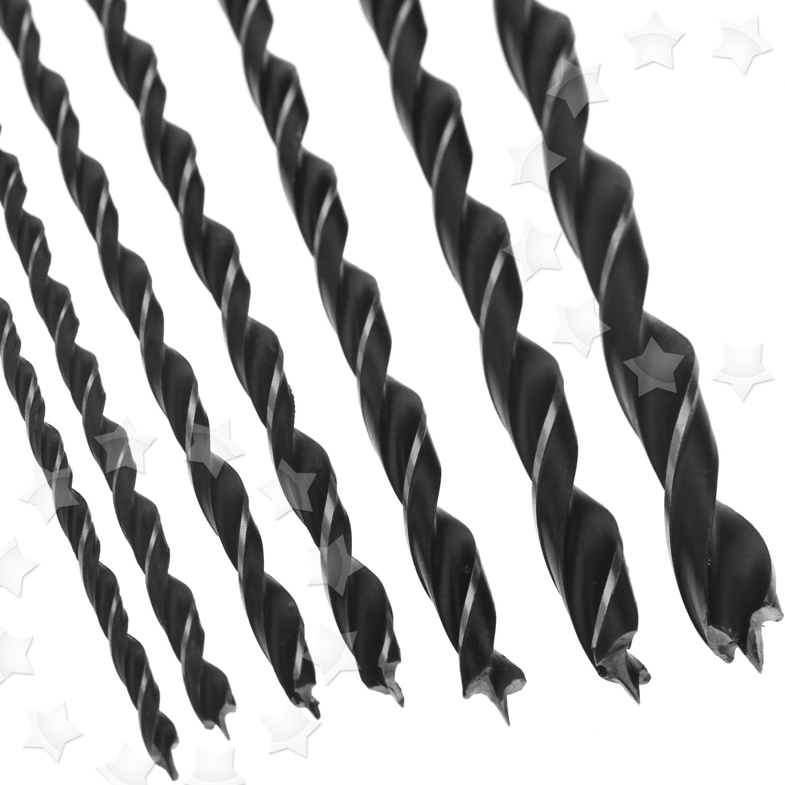 7PCS Woodworking Drill Bit Set 300mm Extra Long 4 5 6 7 8 10&12mm With