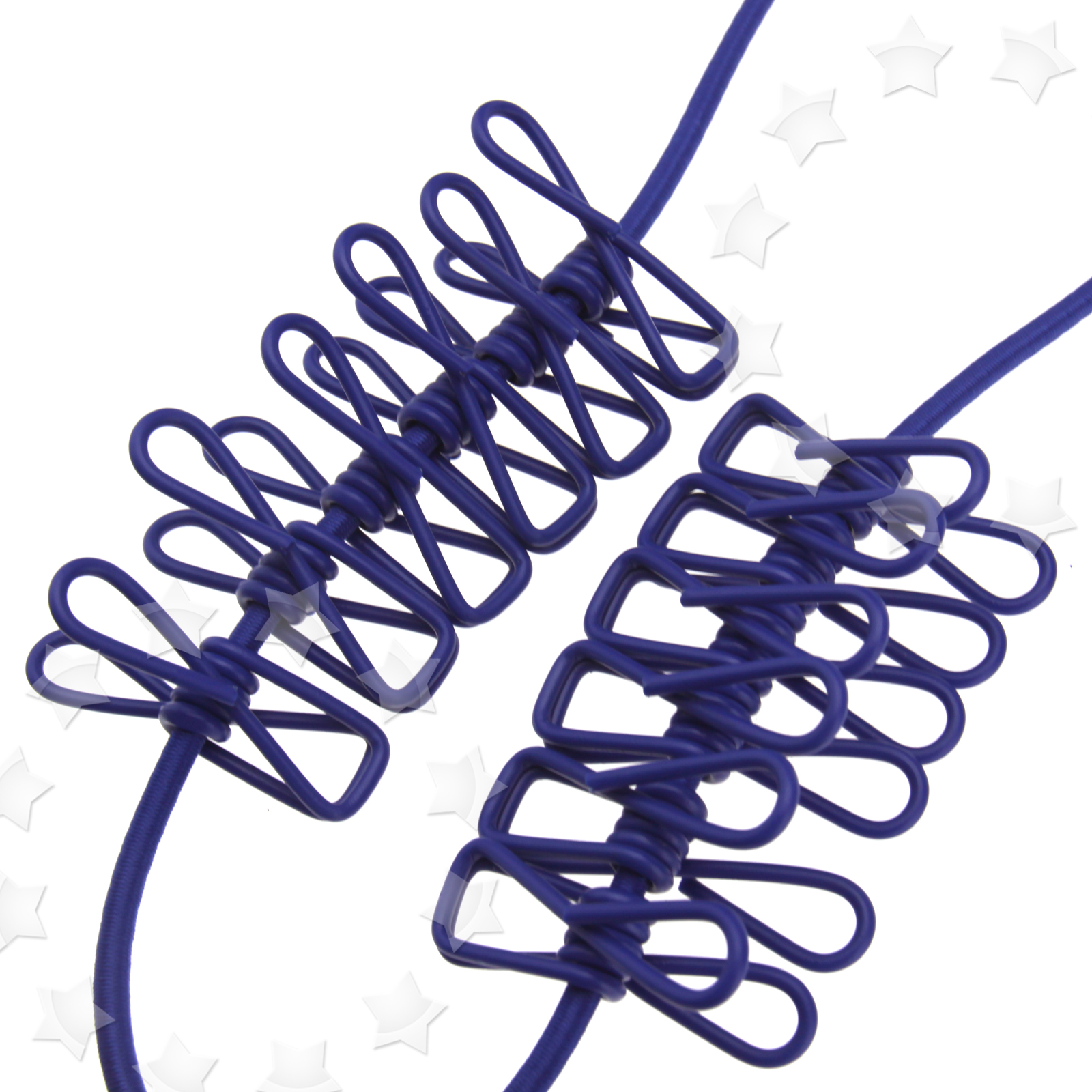 180CM ELASTIC WASHING Clothes Line With 12 Pegs Clip Camping Caravan