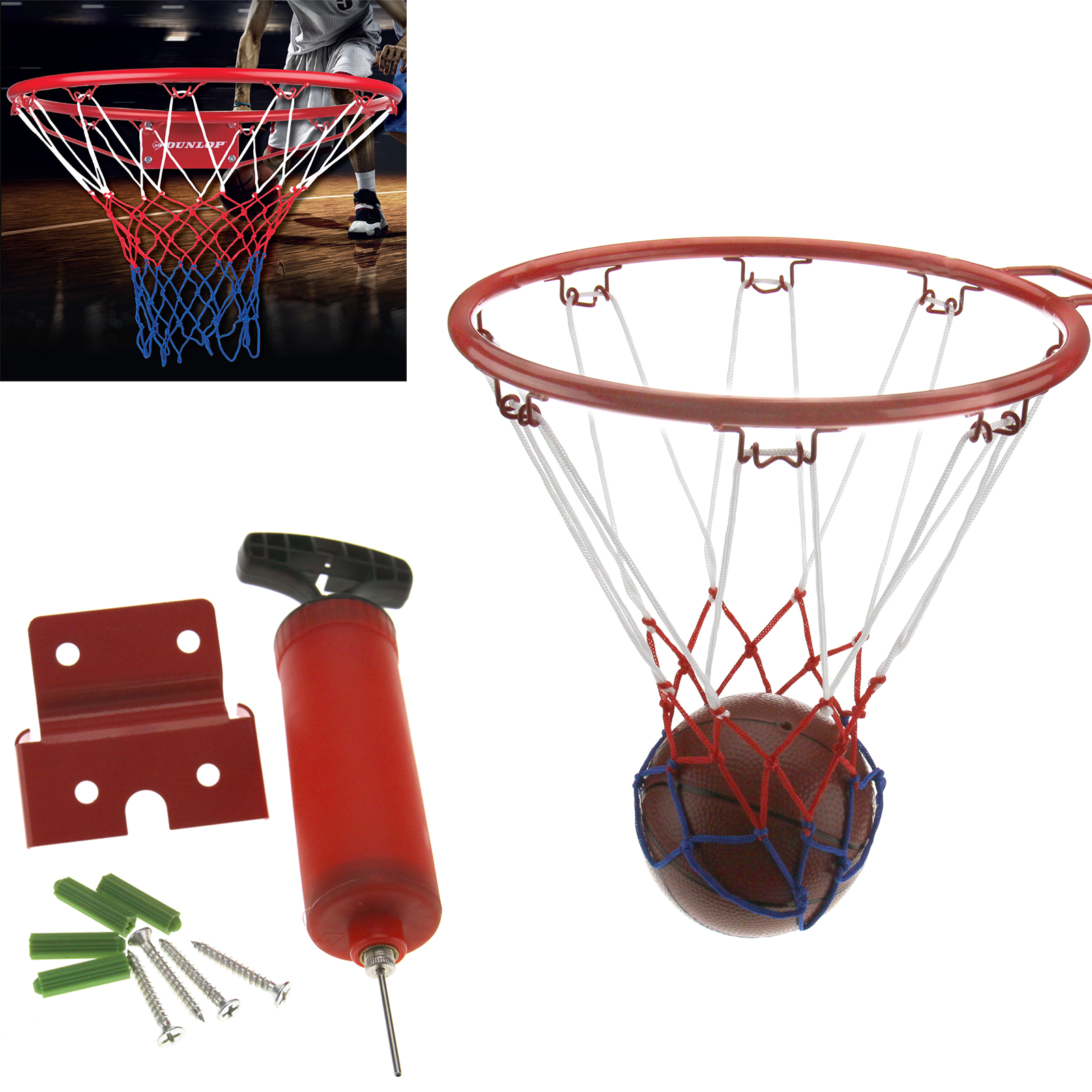Junior Kids 32cm Basketball Ring Hoop Net Wall Mounting Bracket Junior Kids 32cm Basketball Ring Hoop Net Wall Mounting Bracket Handpump Ball