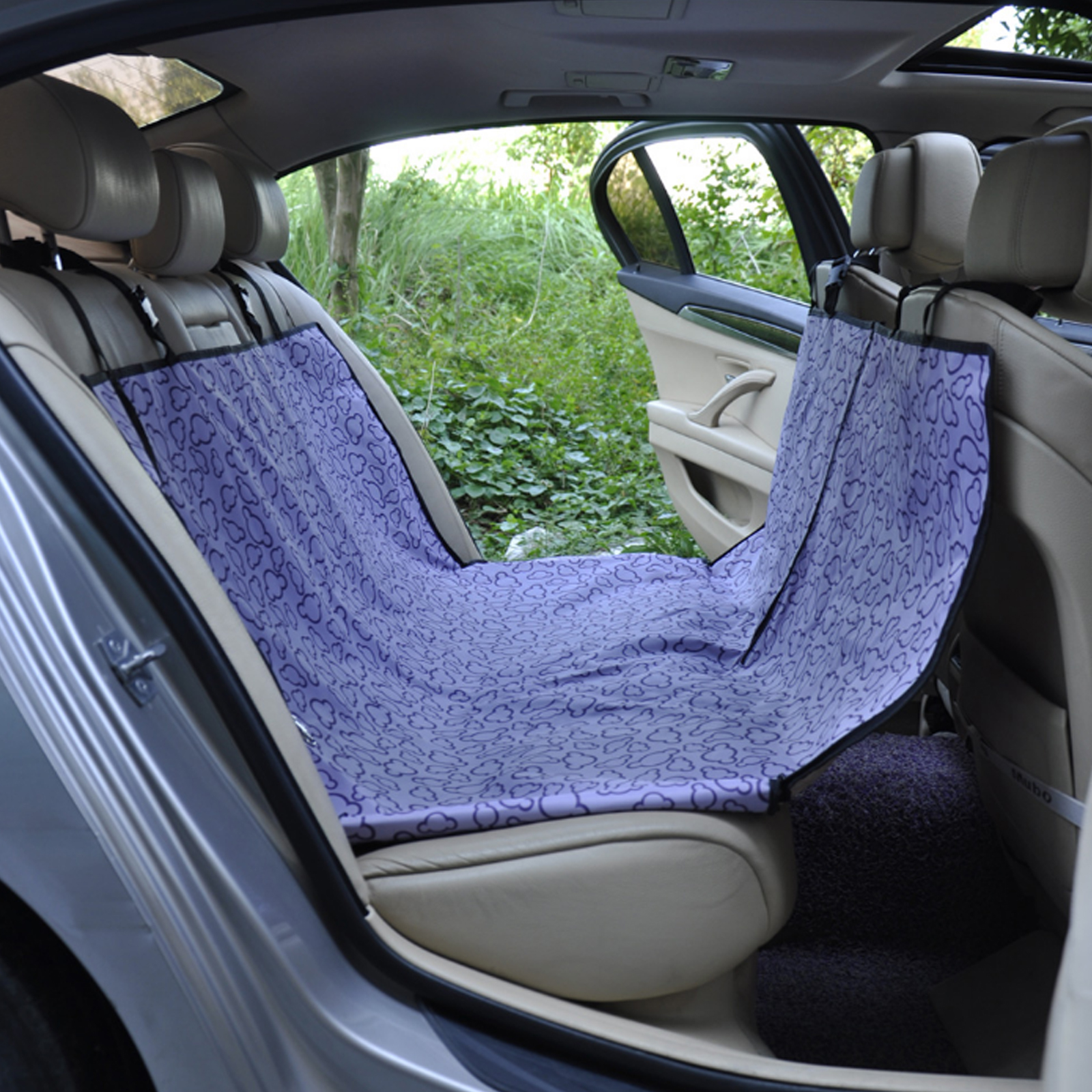 1tlg Auto Hundedecke Schutzdecke Rücksitzschutz Schondecke KFZ Lila