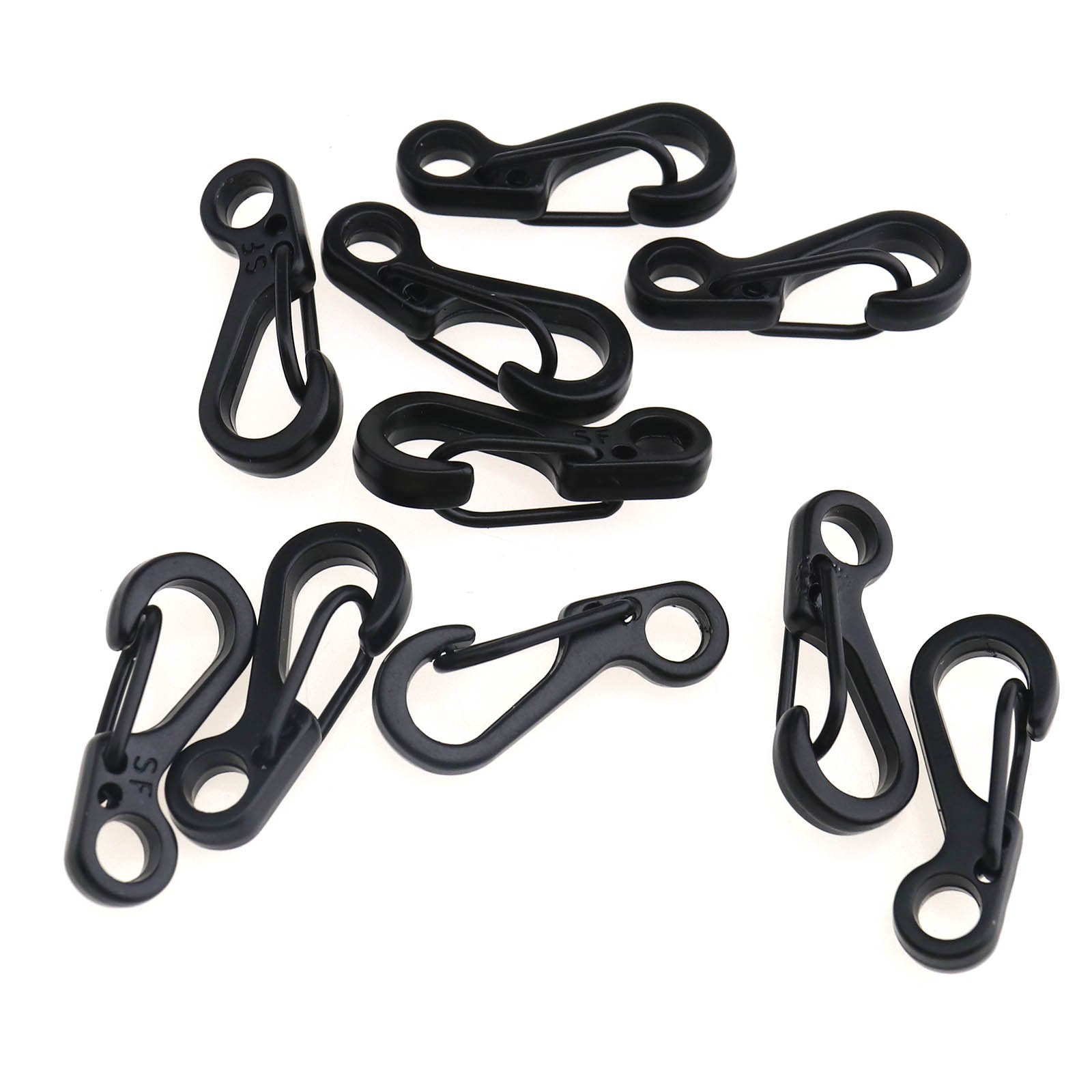 10pcs Mini Carabiner Clip Snap Spring Clasp Hook Keyring Camping