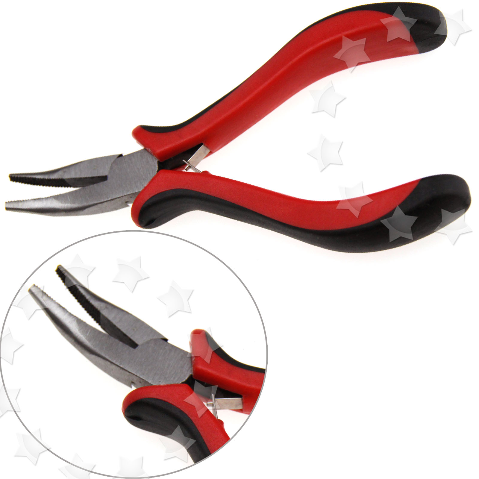 100 Hair Extension Tool Kit Pliers Pulling Needle Silicone Micro Beads