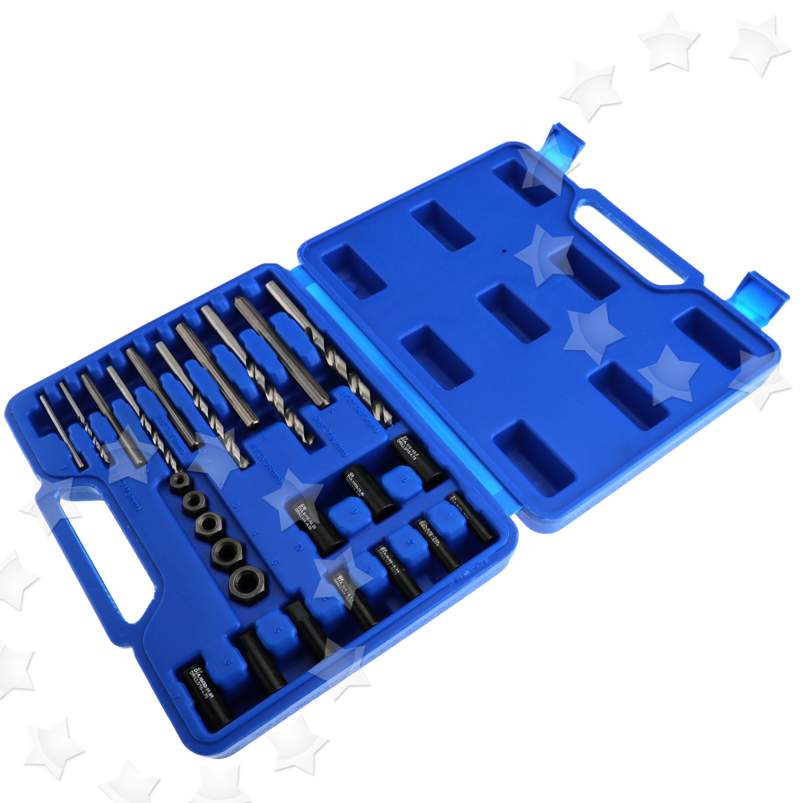 25PCS Professional Screw Extractor Drill Guide Set For Broken Studs Bolts Tolols eBay