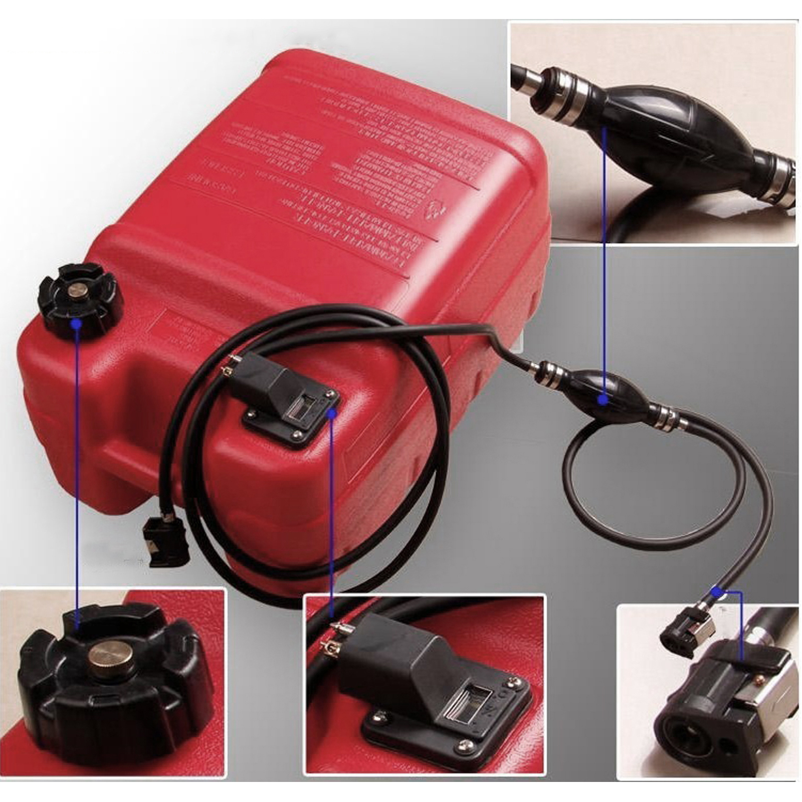 For Yamaha Mariner Fuel Line Hose Primer Bulb Kit Set Outboard Tank Connector 786862885510 eBay