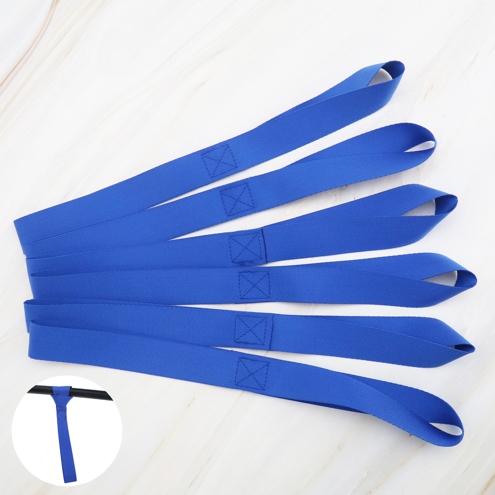 6pcs Blue Soft Loop Ratchet Strap Tie Down Straps for Motorcycle