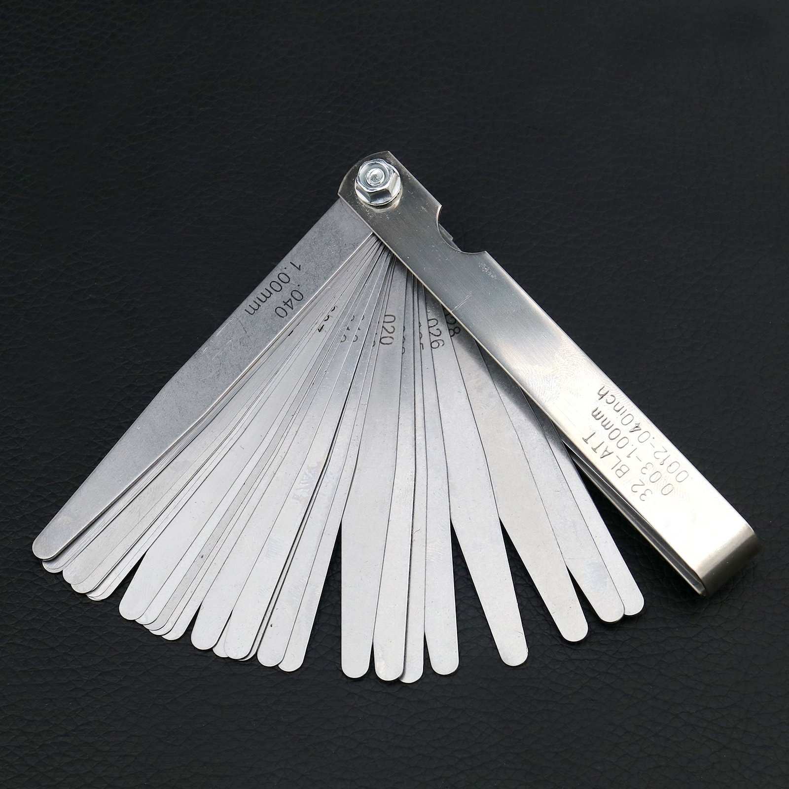32 BLADE GAP Feeler Gauge MM Inch Thickness Measuring Steel Filler Tool