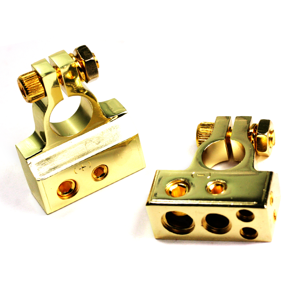 2pc Car Battery Terminal Connector Clamps Universal Fit