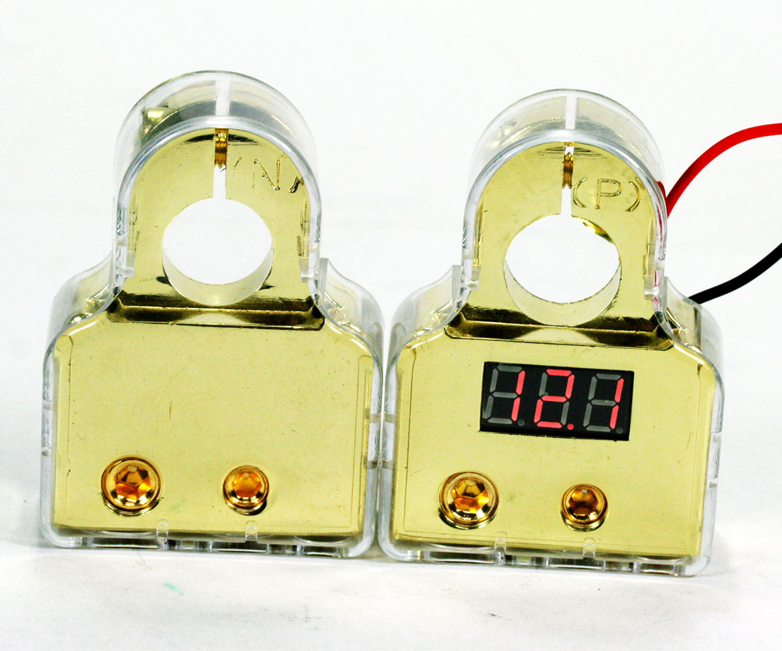 Car Battery Terminals Clamps Pair Screw Connection Positive & Negative