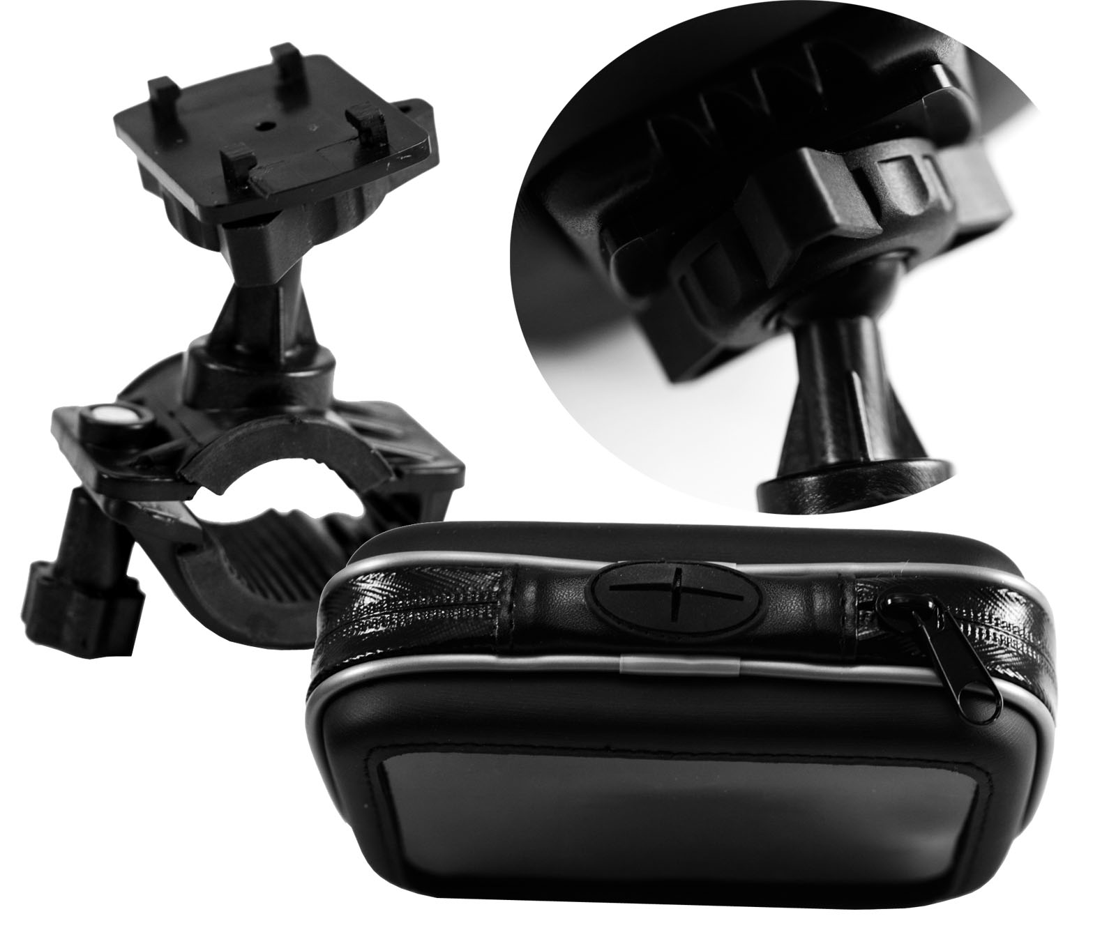 360° Waterproof Motorcycle Motor Bike Cycling GPS SAT NAV Case w/Mount