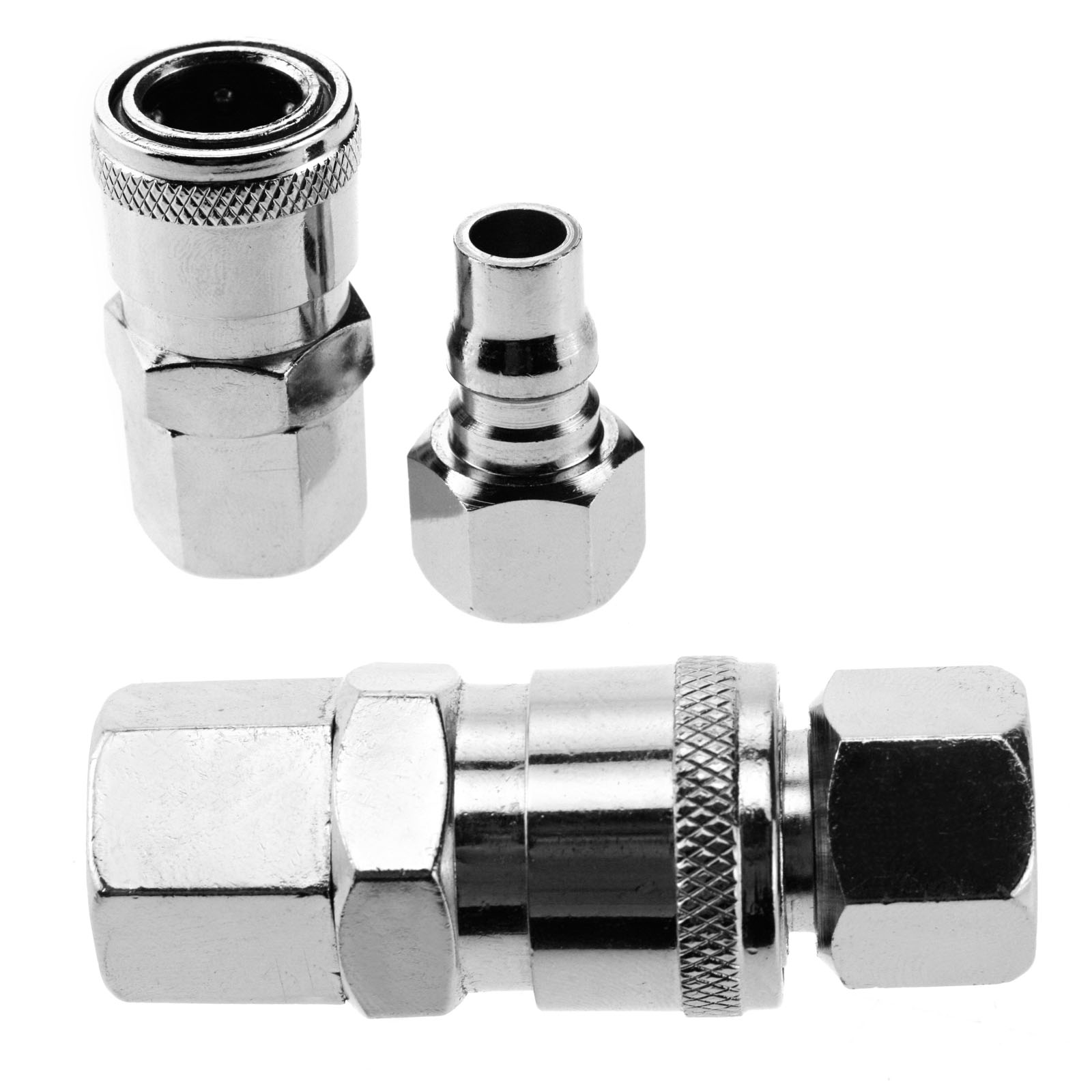 4x Coupler Connectors 1/4" BSP Air Line Hose Fittings Quick Release