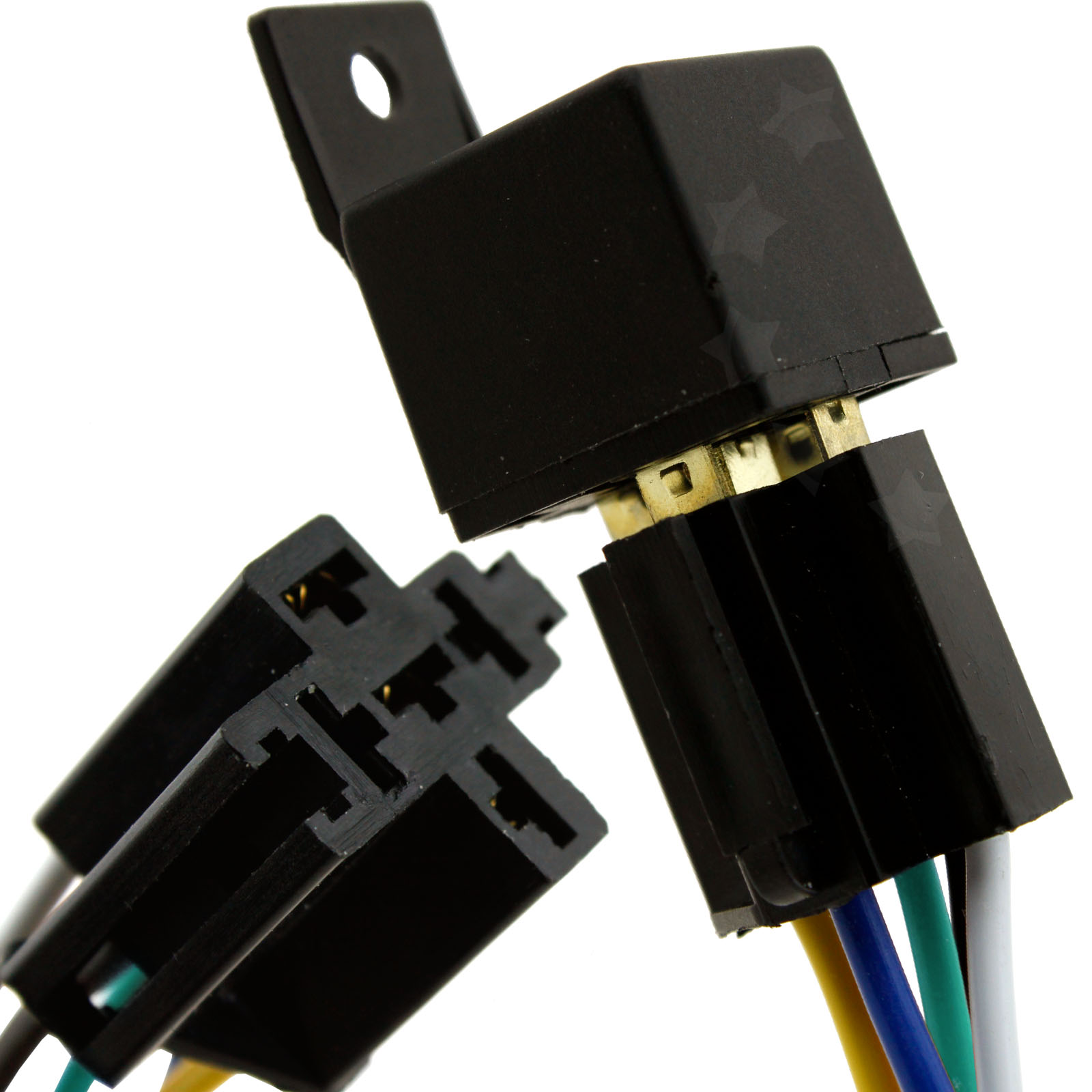 5 Pcs 5 Pin Dc 12v 40a Cable Relay Socket Harness