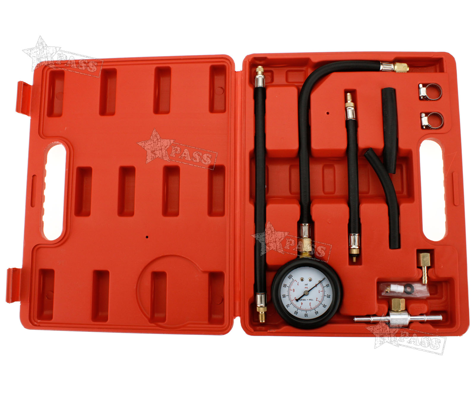 FUEL INJECTION PUMP Pressure Gauge Tester Gasoline Test Gas Injectors