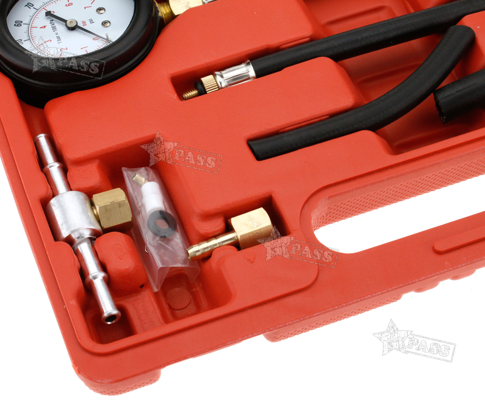 FUEL INJECTION PUMP Pressure Gauge Tester Gasoline Test Gas Injectors