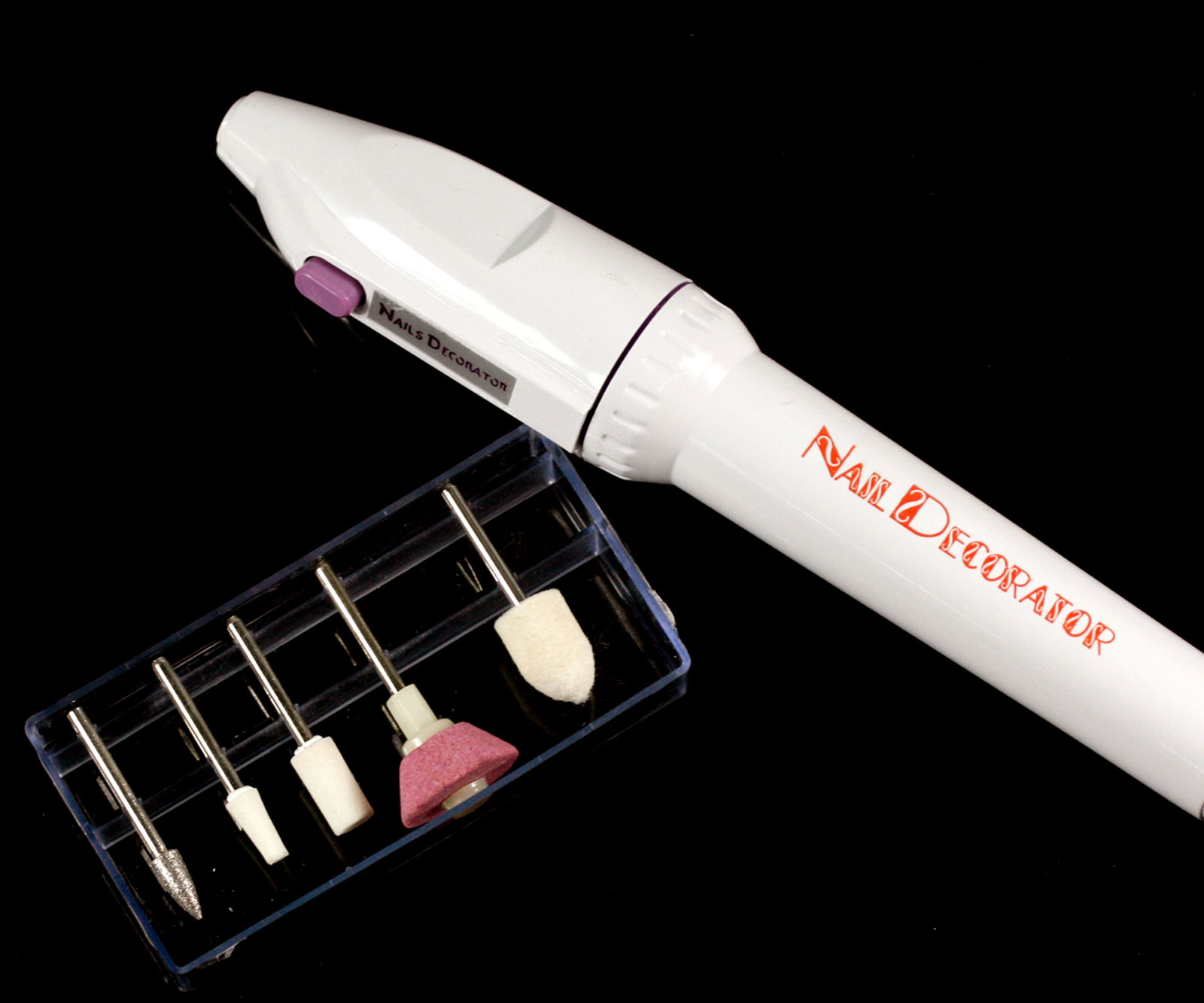 Emery Head Battery Nail Drill Nail Polishing Tools with 5 bits Strong Durable 657472288001 eBay