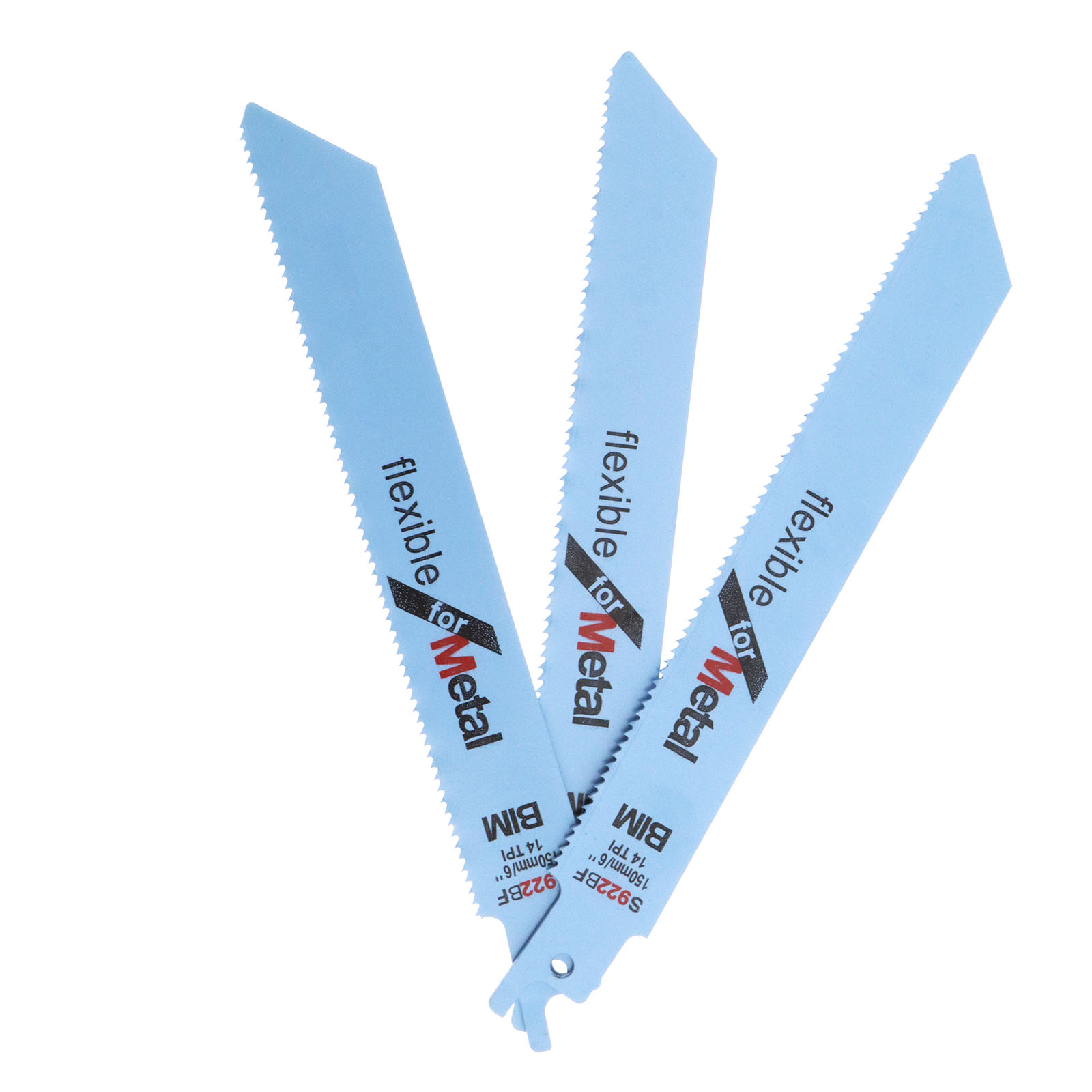 10pcs S922BF 150mm 6/" Blue Reciprocating Sabre Saw Blades for Metal Cutting New