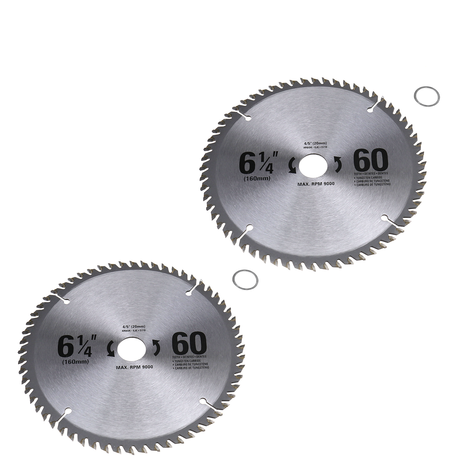 2xDurable Tungsten Carbide Circular Saw Blade for Wood Plastic