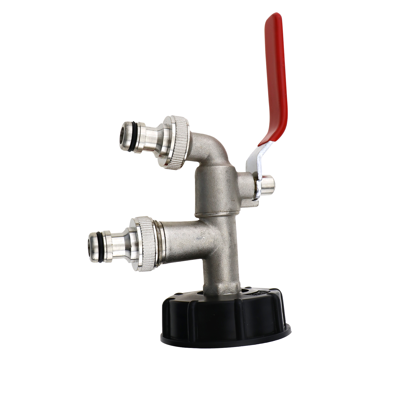 Twin Tap Hose Pipe Splitter Adapter IBC Tank Two Ways Garden Water