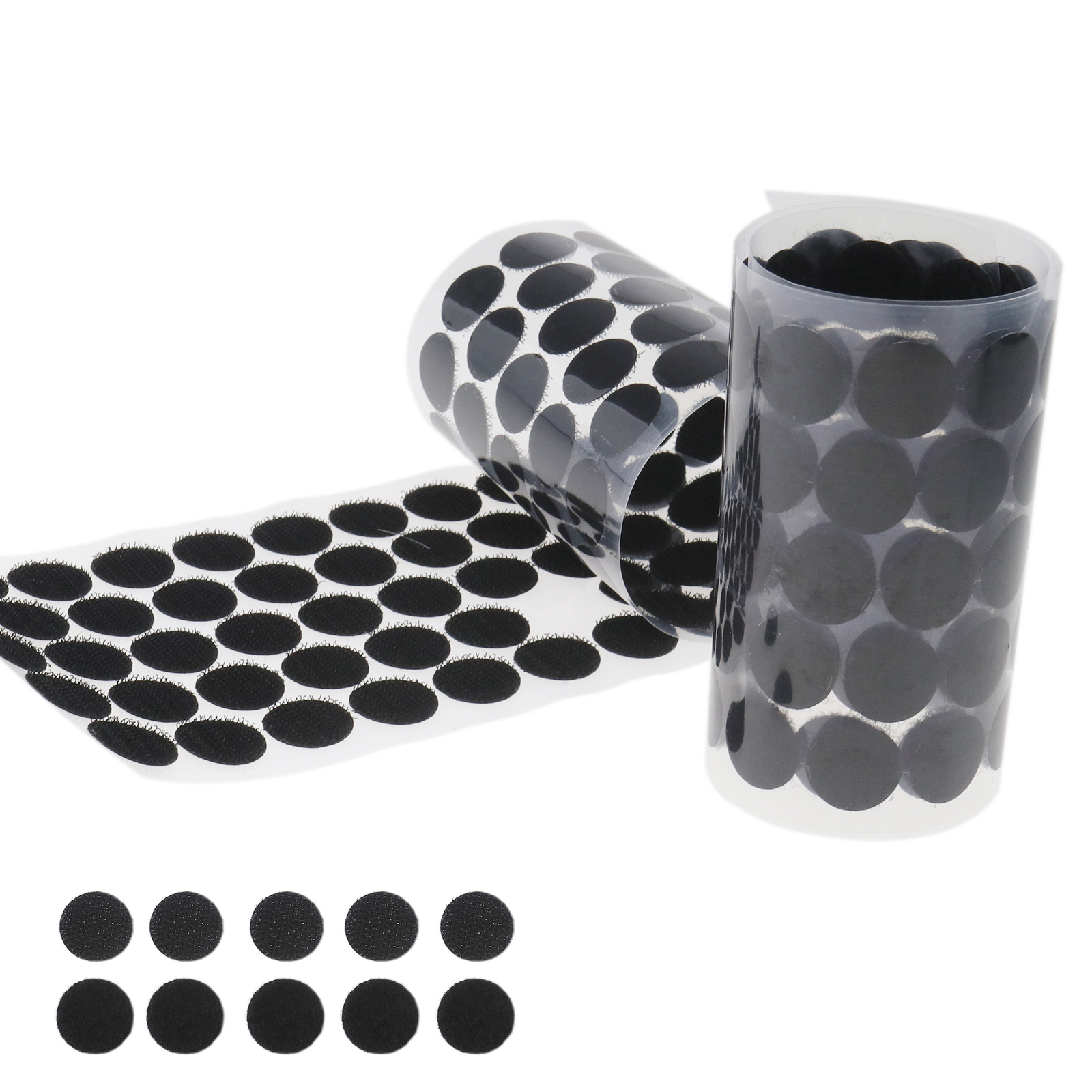 20MM HOOK AND LOOP COINS STICKY SELFADHESIVE DOTS BLACK TAPE 50 pairs