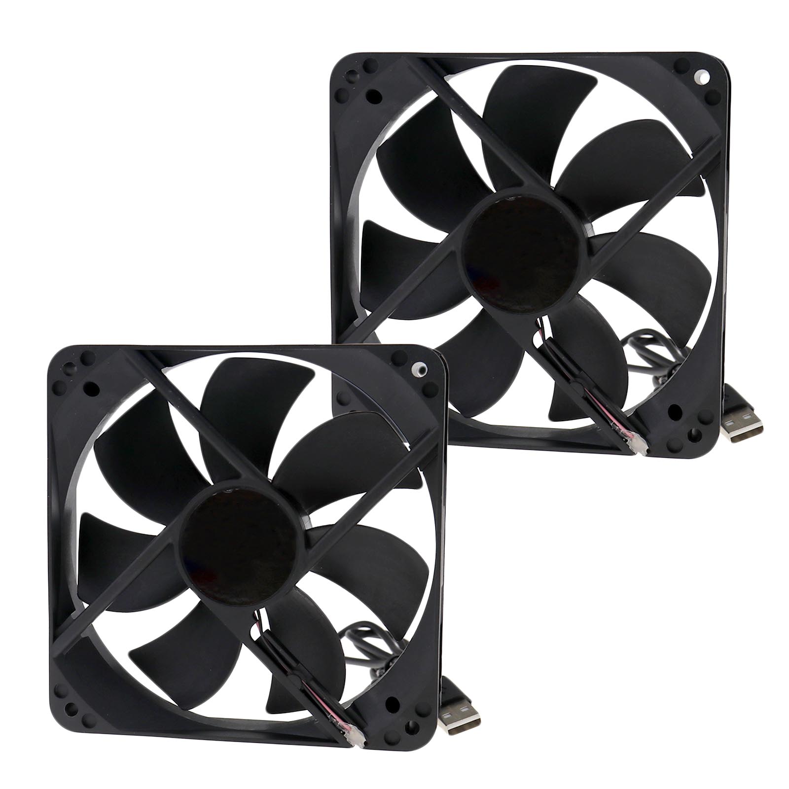 2 Pieces DC 5V USB Cooling Fan USB Computer Case Radiator Fan 120mm