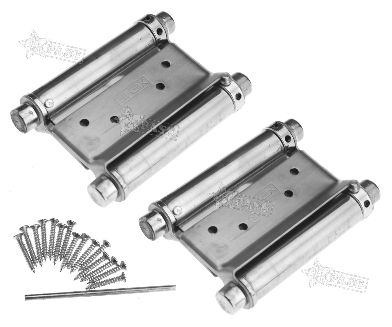 2 x 3'' Double Swing Door Hinge Action Hinges 2 Way Saloon Kitchen Gate