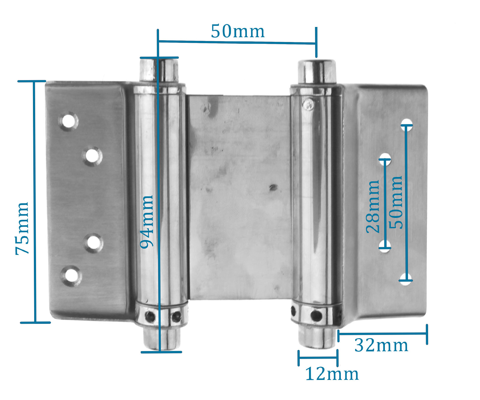 2 x 3'' Double Swing Door Hinge Action Hinges 2 Way Saloon Kitchen Gate