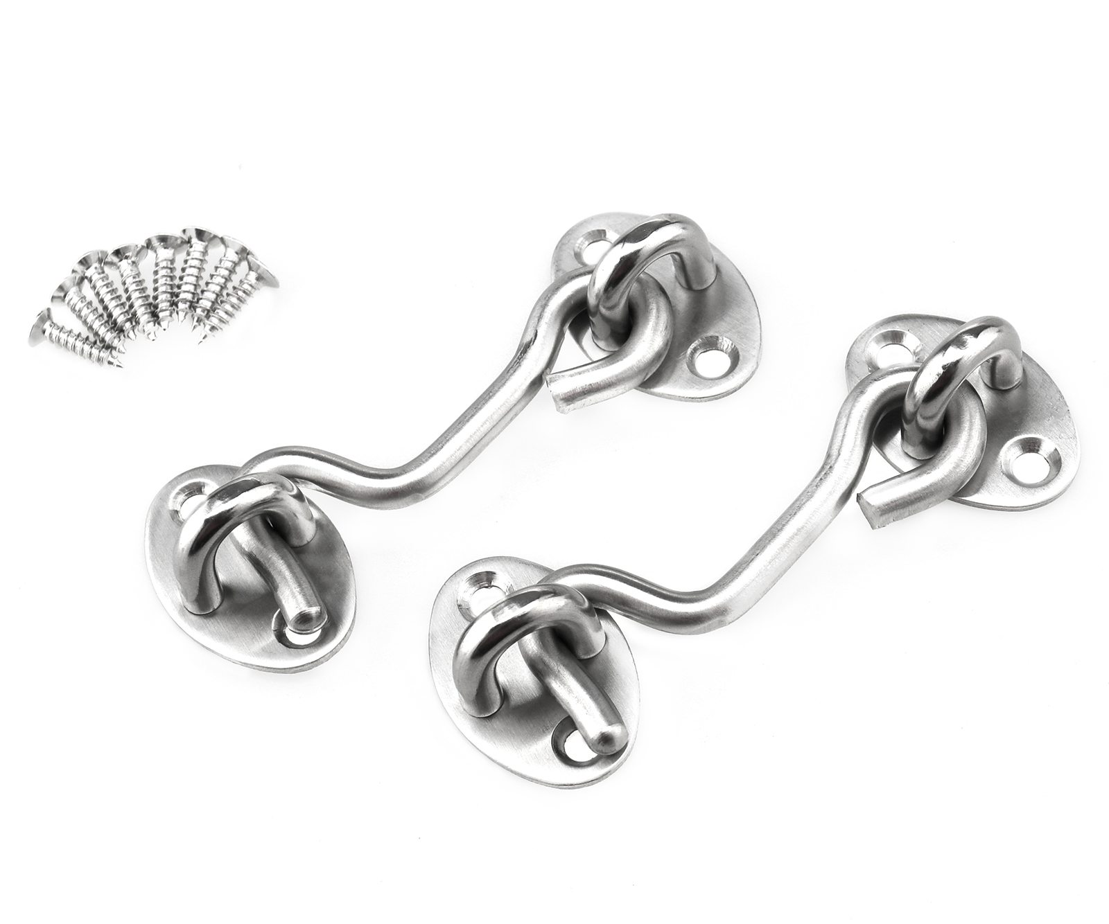 Stainless Steel 4/6/8" Silver Cabin Hook And Eye Latch Lock Shed Gate