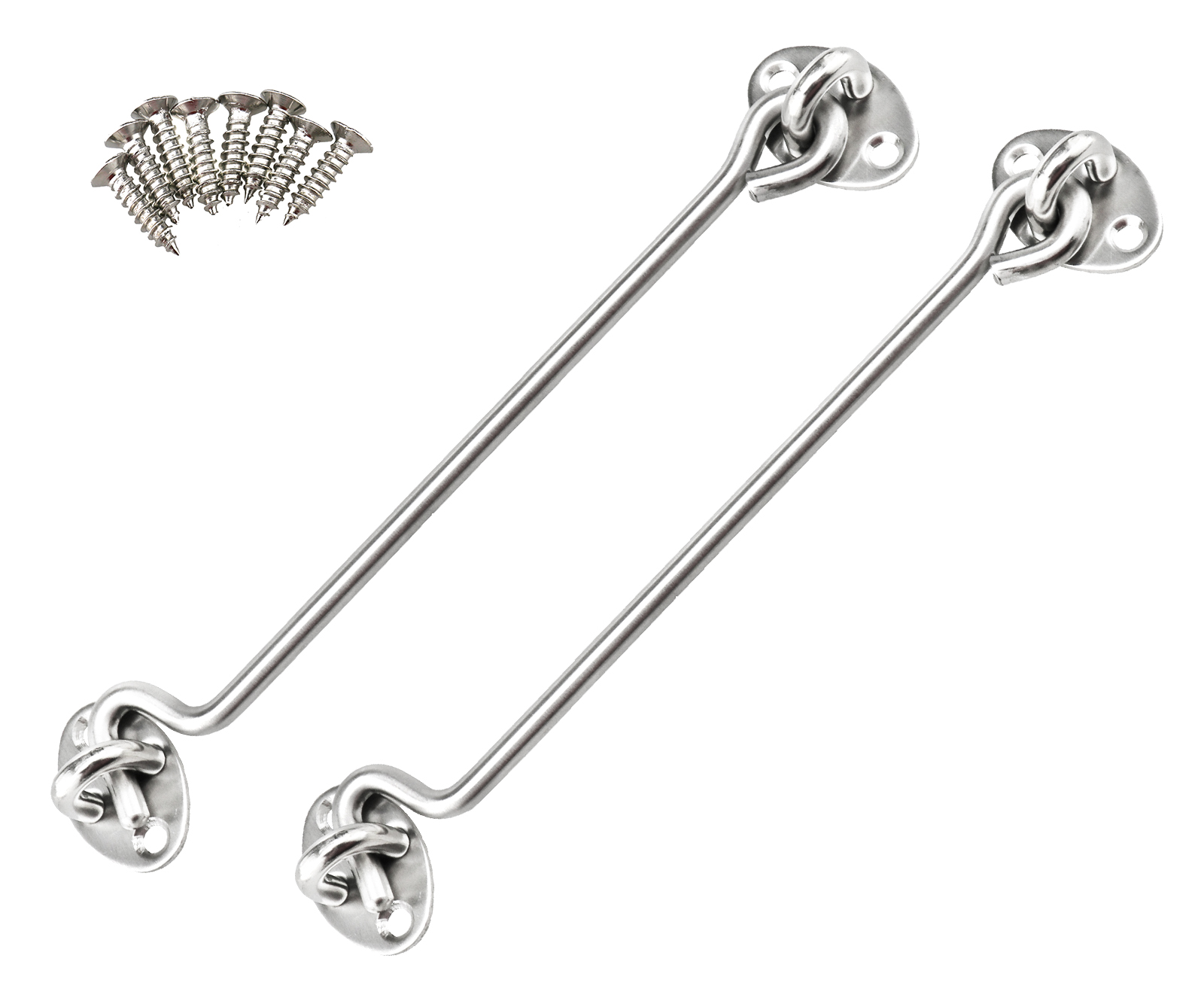 Stainless Steel 4/6/8" Silver Cabin Hook And Eye Latch Lock Shed Gate