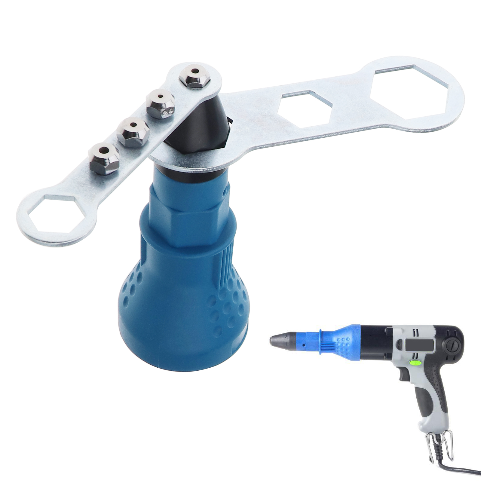 Electric Rivet Nut Gun Cordless Drill Kit Adapter Riveting Insert Hand