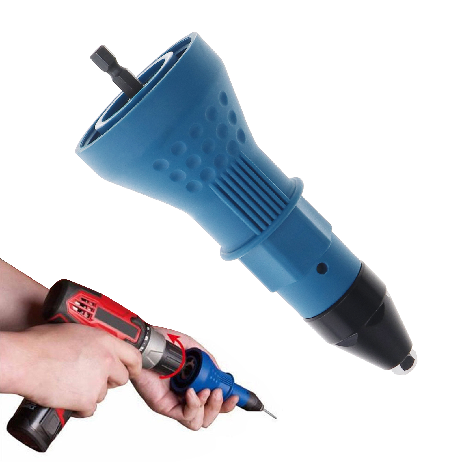 Electric Rivet Nut Gun Cordless Drill Kit Adapter Riveting Insert Hand