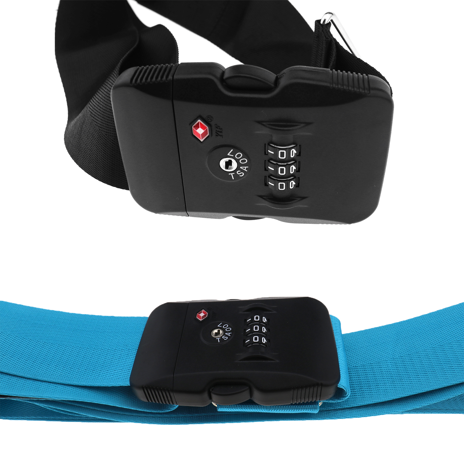 Black Adjustable TSA Approved Combination Lock Suitcase Travel Luggage