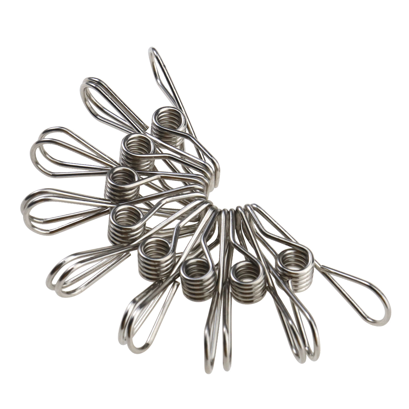 40 Pcs Windproof Stainless Steel Washing Line Clothes Pegs Hang Pins