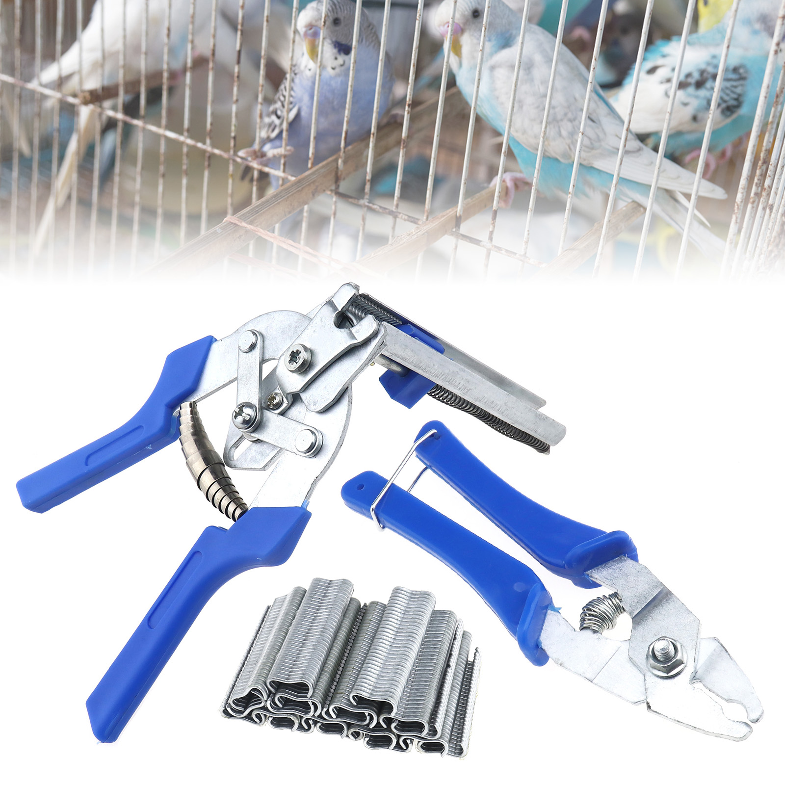 Mesh Cage Wire Fencing Netting Hog Ring Pliers Tool M Clip Staples Bird Chicken 762876502322 eBay