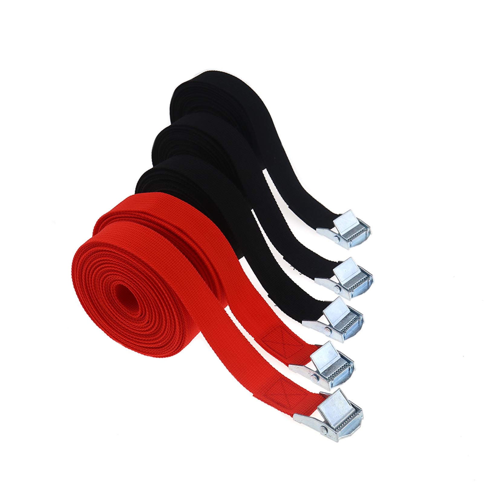 Cambuckle Tie Down Strap 25mm x 5m 5PC Cargo Ratchet Strap Rope Cam