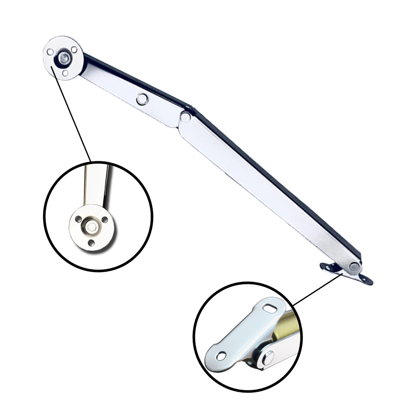 1 pair 200N/44lb Heavy Duty Gas Springs Lid Support Hinge with Soft