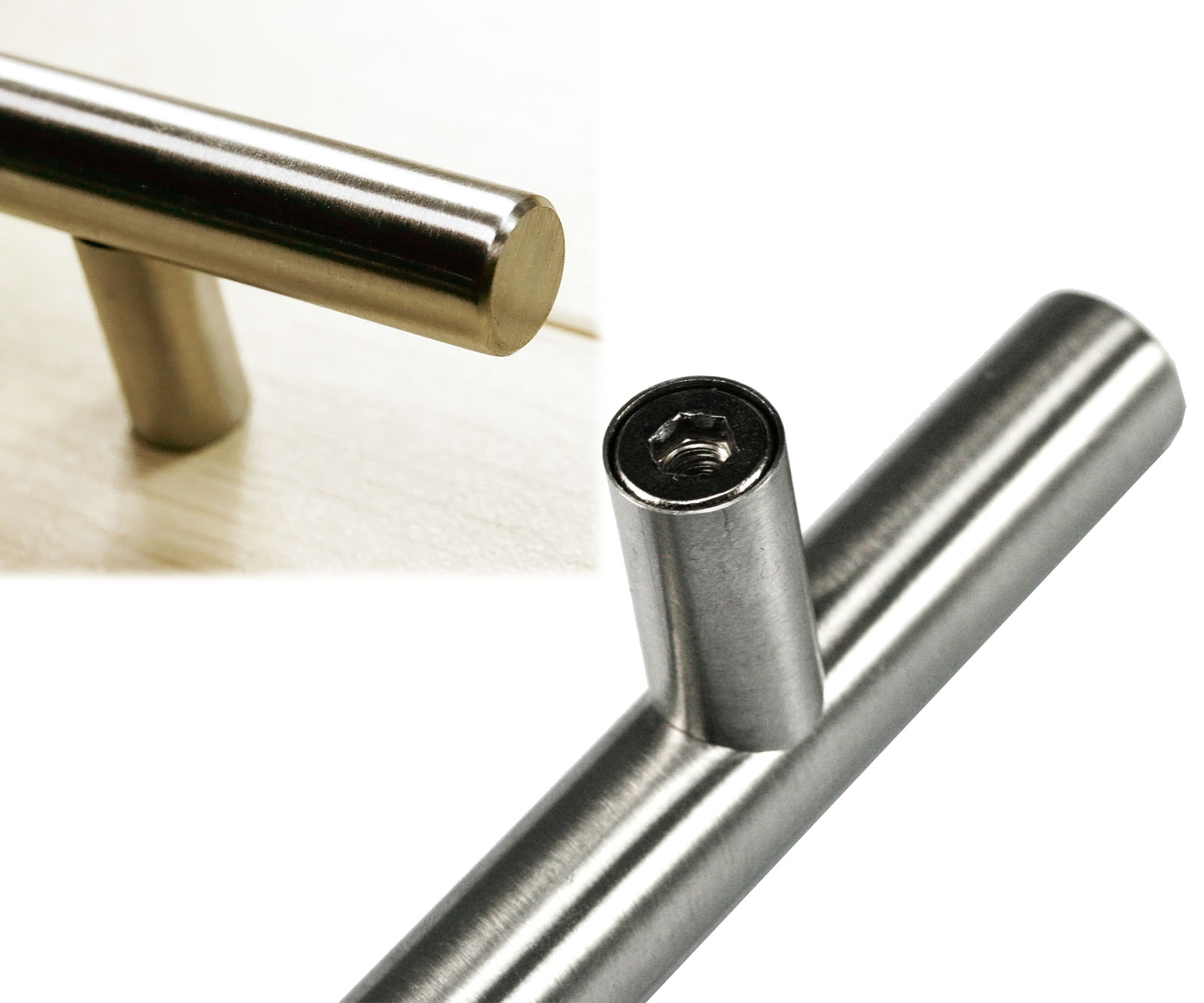 5pcs 250mm Rail T Bar Kitchen Bathroom Cupboard Door Handles Stainless Steel eBay