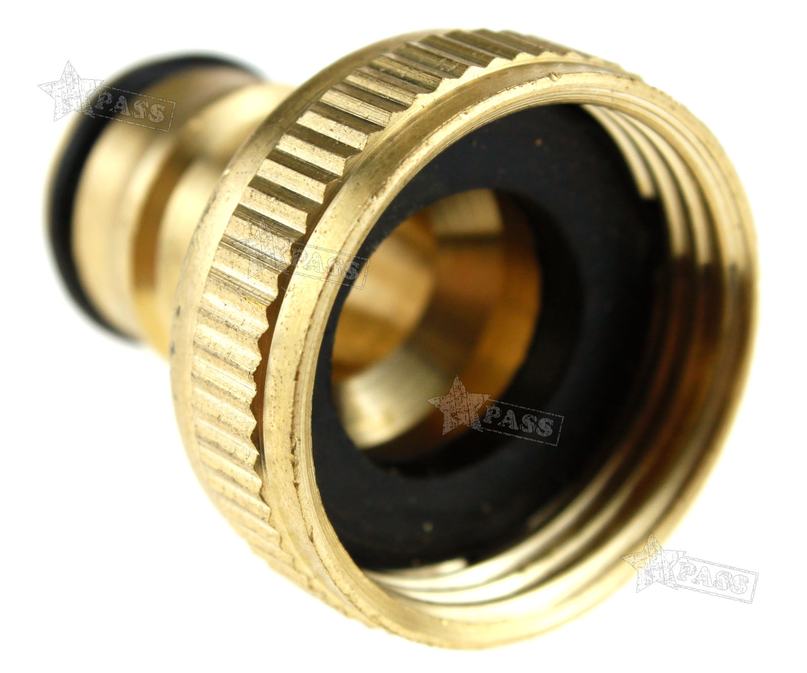 2x Solid Brass Water Tap Adaptor Connector Female 3/4" inch Inner