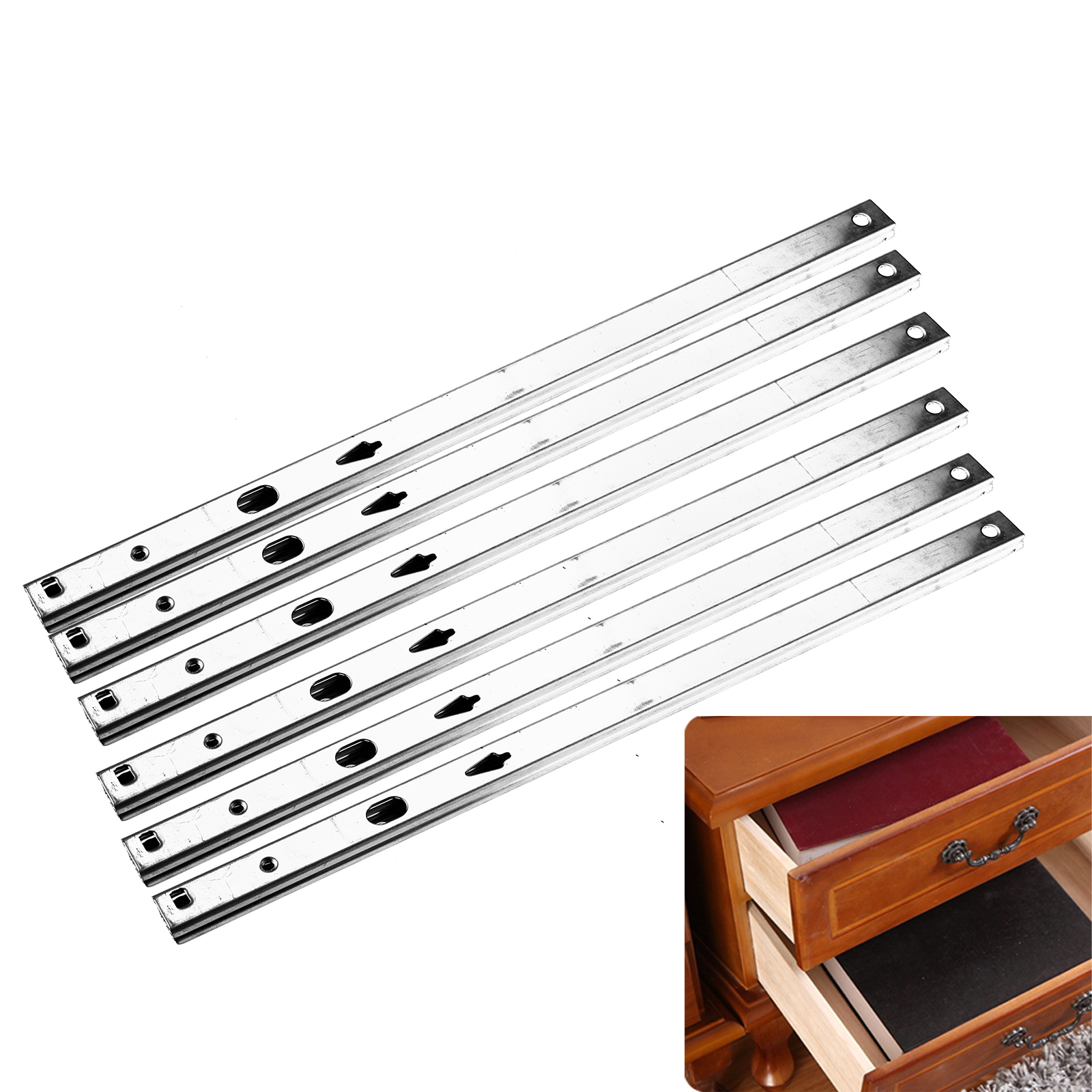 3 Pairs Soft Close Cupboard Kitchen Vanity Drawer Runners Slides 30CM 657472223774 eBay