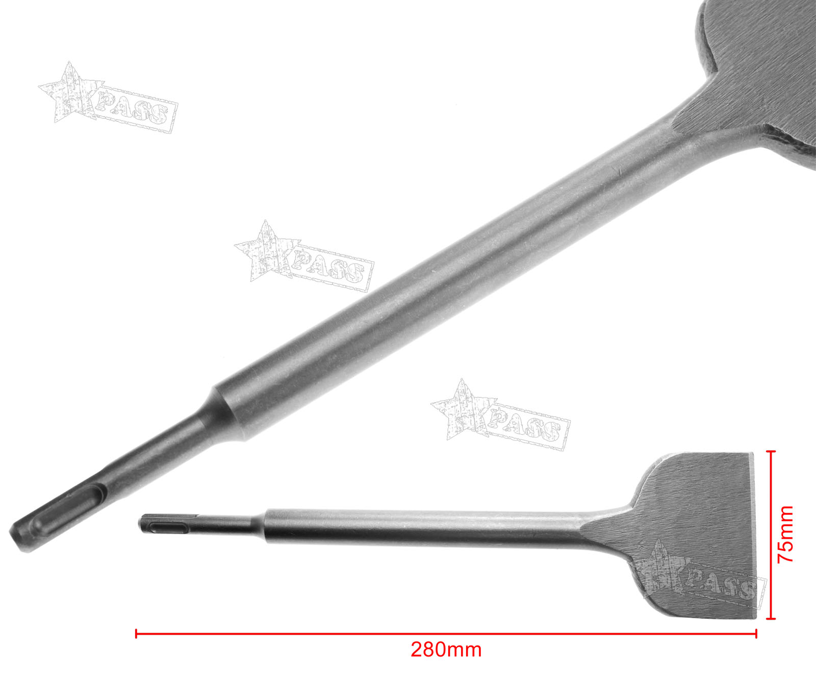 16x 280x75mm Removing Chisel Tile Remover Wall Floor Plaster Lifter SDS