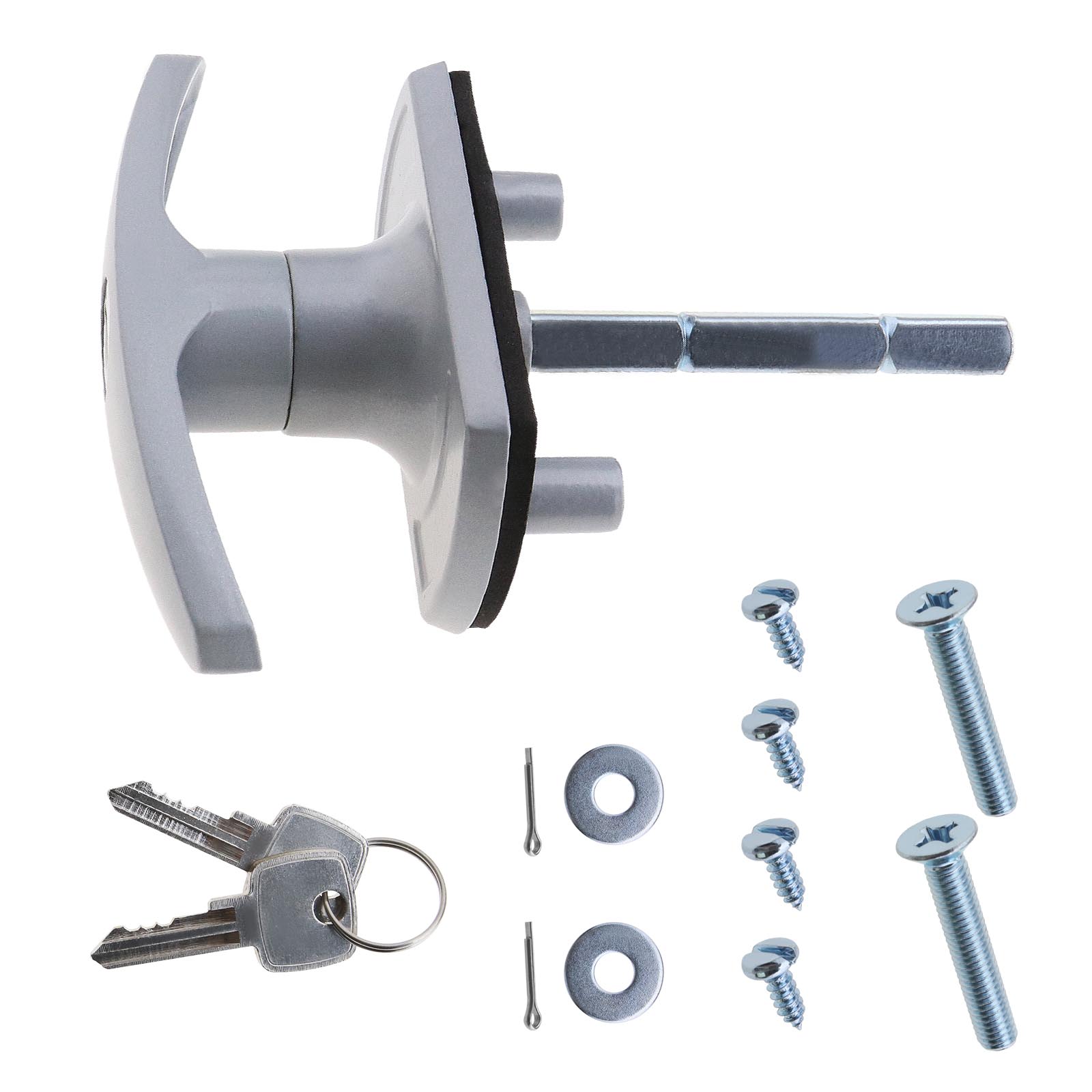 Garage Door THandle Lock Spares Repair Kit Silver 35mm for Cardale