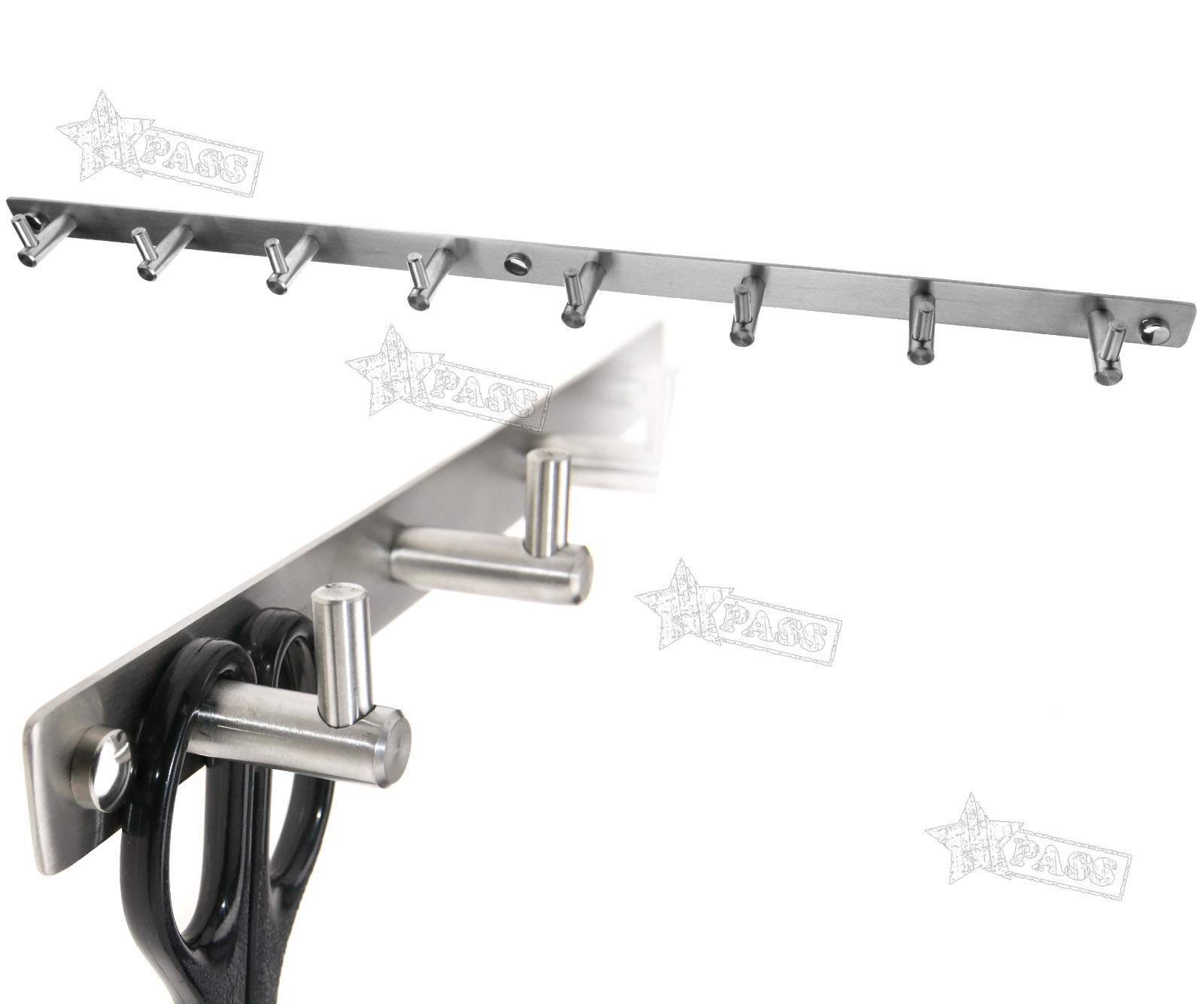 Details About Brushed Stainless Steel 8 Hooks Wall Hanger Hook Clothes Coat Hat Holder