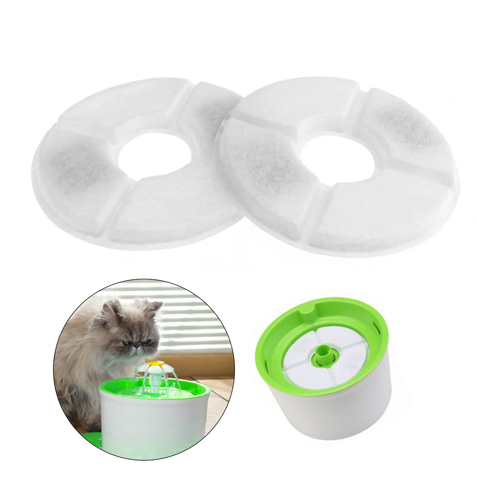 Pet Water Fountain Replacement Filters Cat Dog Drinking Bowl Flower Shape 786862888054 eBay