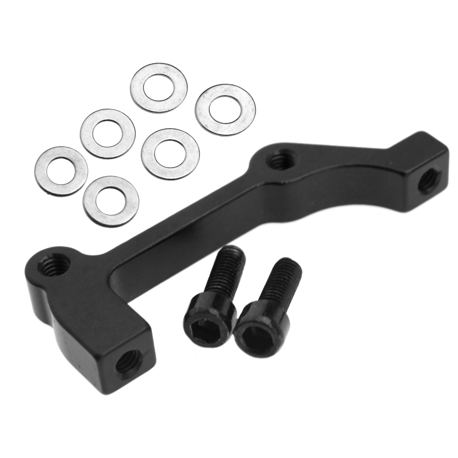 Black 180mm Rear CNC Disc Brake Adapter Caliper Post Mount PM to IS eBay