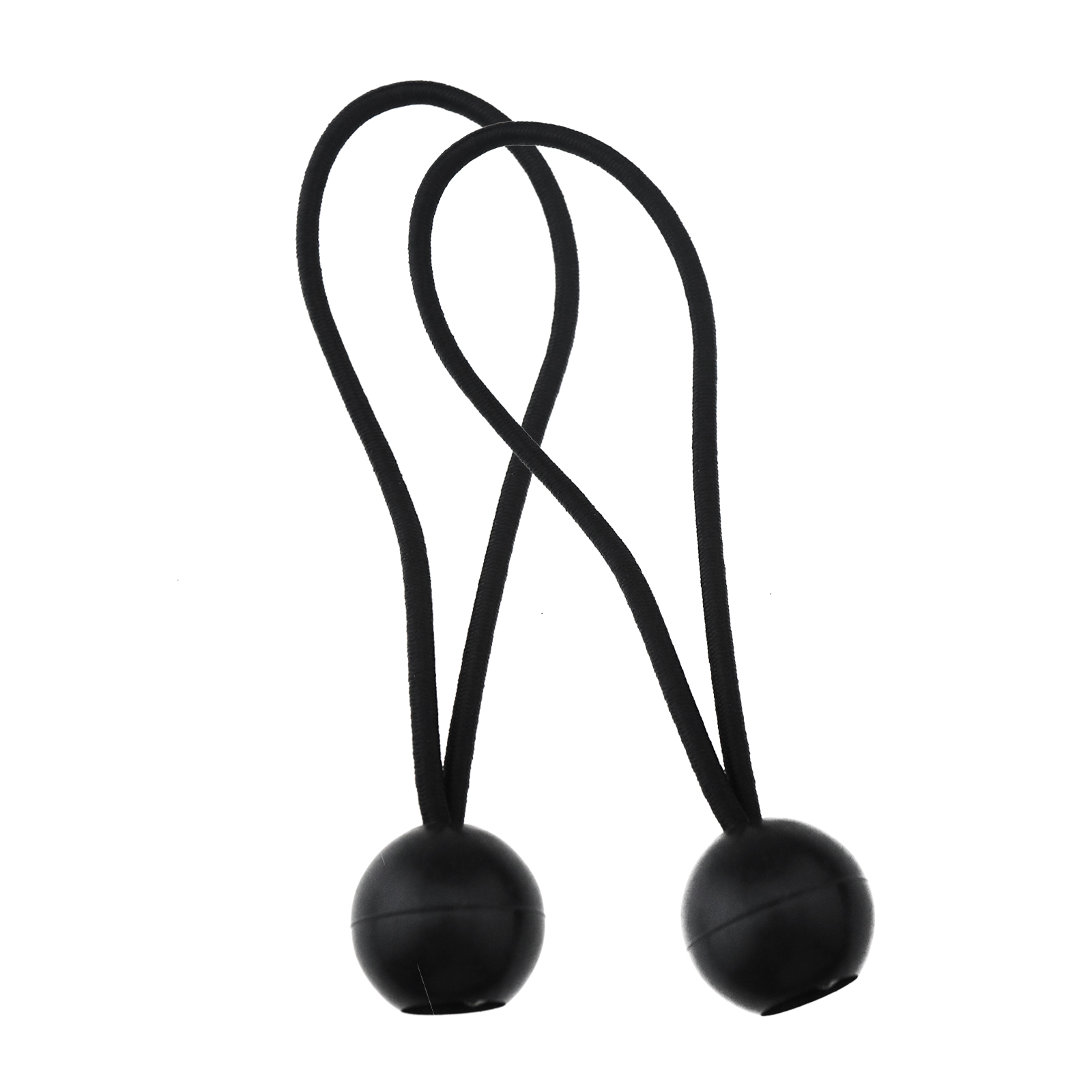 50X Black Bungee Elastic Stops Double Holes Hooks Shock Cord Ends