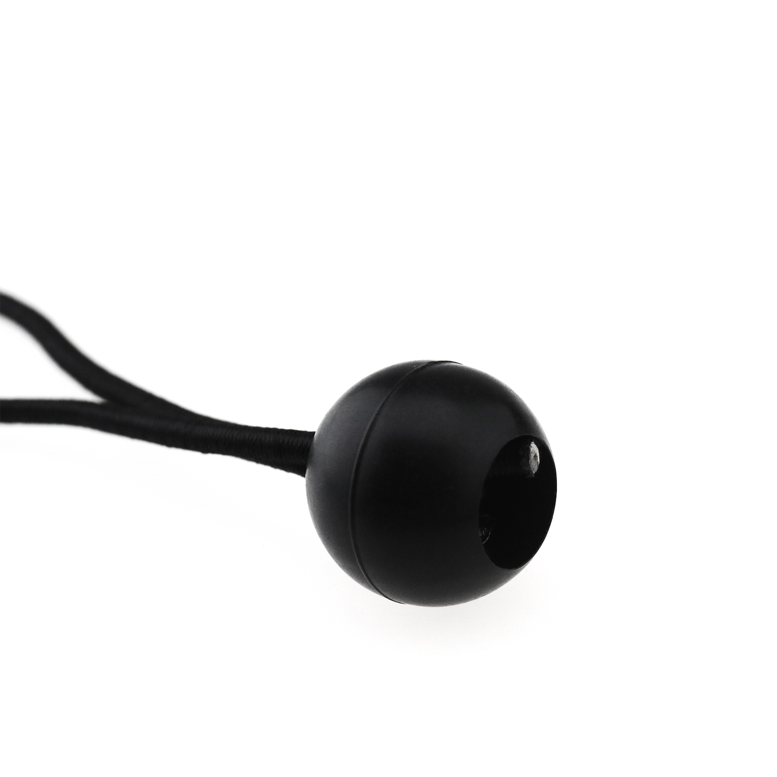 50X Black Bungee Elastic Stops Double Holes Hooks Shock Cord Ends