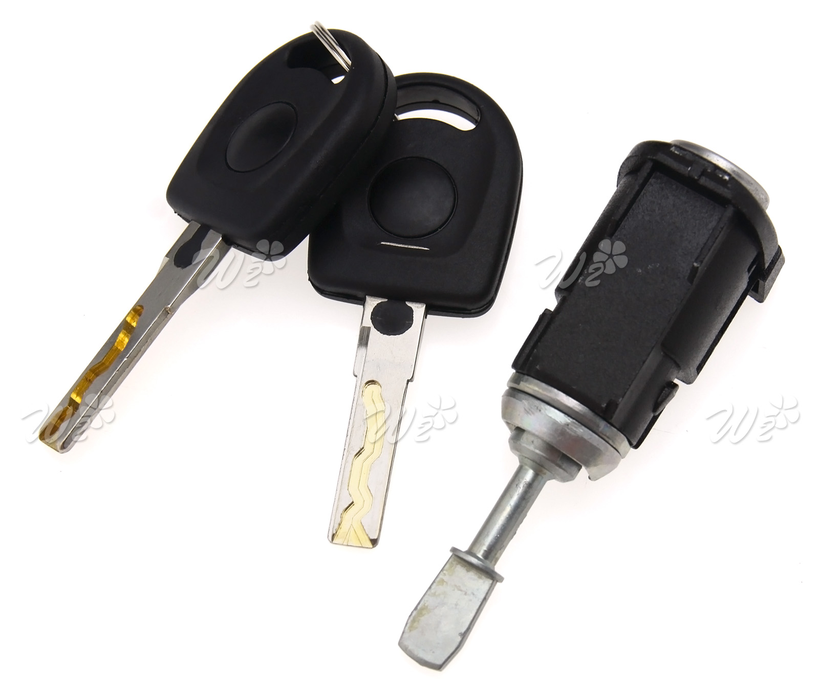 Car Front Door Lock Barrel Set Right with 2 Keys For VW Golf MK4 OEM