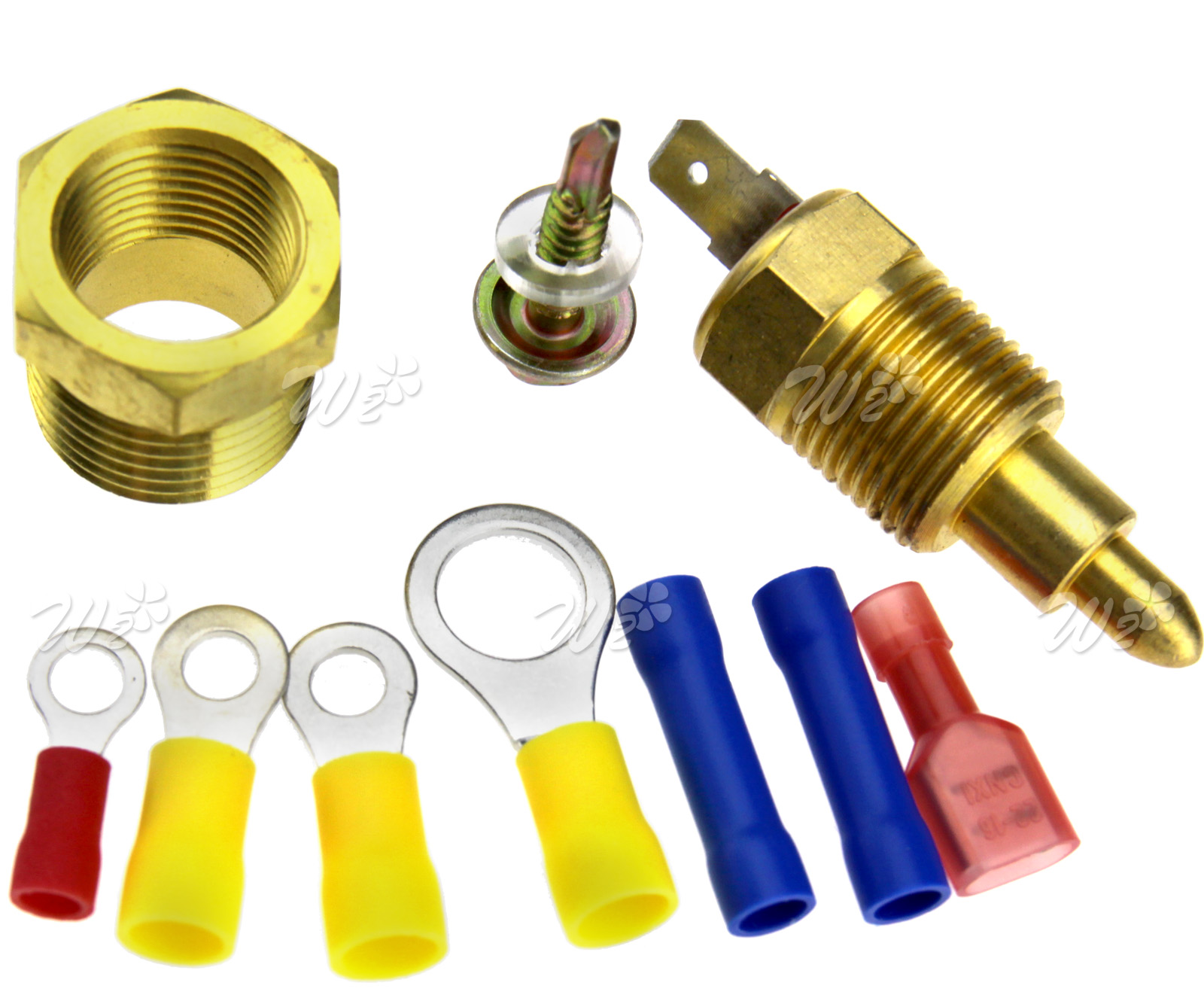 12V DC FAN Thermostat Switch Kits 5 pins Relay 200185 Degree Engine