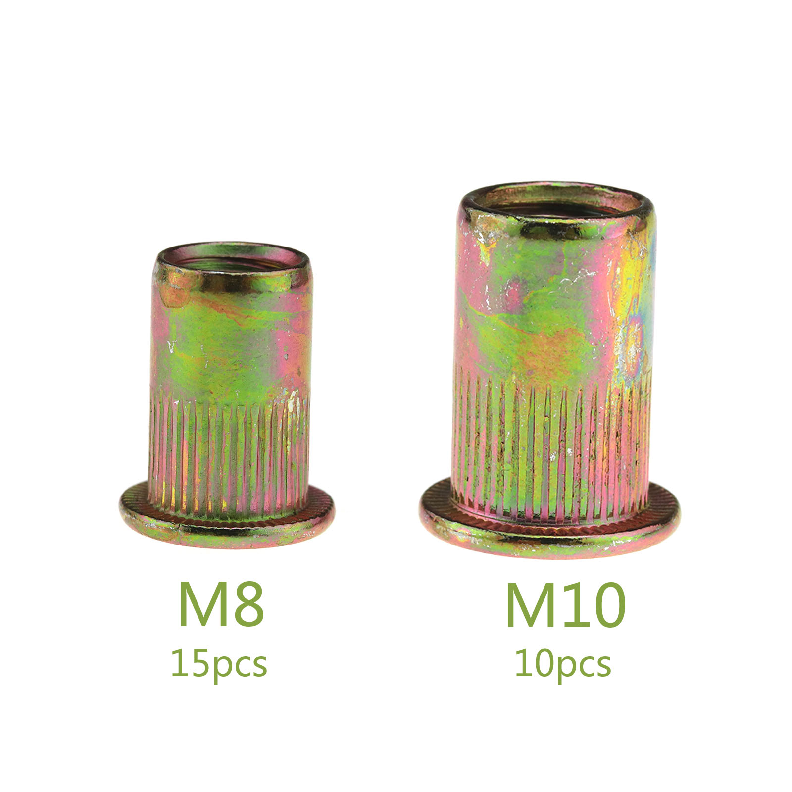 150x Flat Rivet Nuts Blind Nuts Rivet Nuts Assortment Set M3 M4 M5 M6