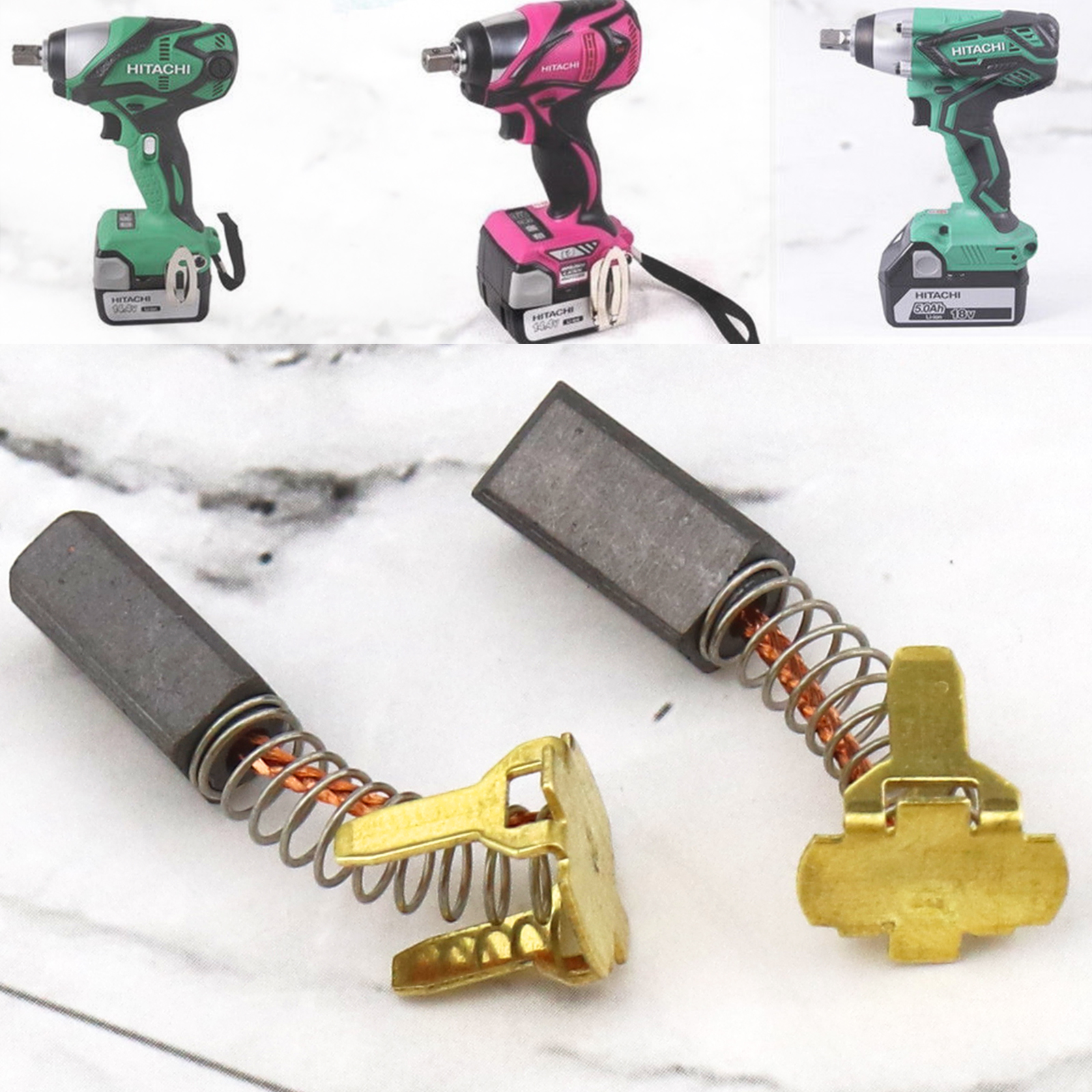 2X For Hitachi G18DL G18DMR G18DSL/G14DL Grinder Carbon Brushes 999054