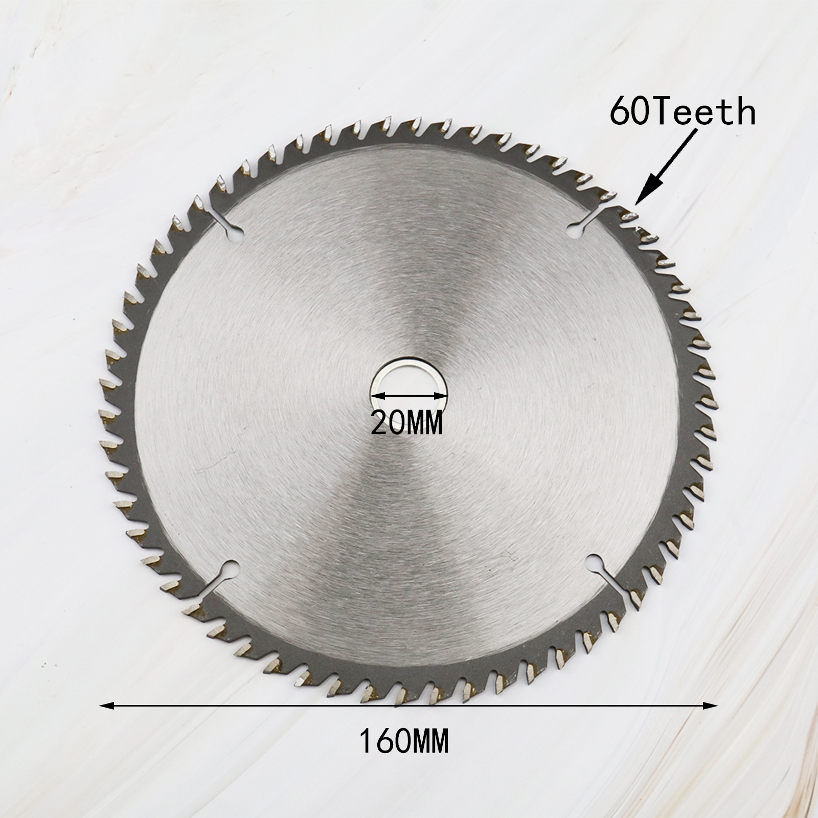 1x/2x 160mm 60 TCT Teeth 20mm Bore Dia Angle Grinder Saw Blade Woodwork